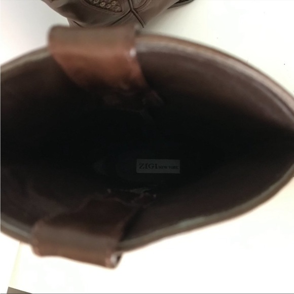 ZIGI New York women’s western brown studded snip tor boots - Picture 6 of 7